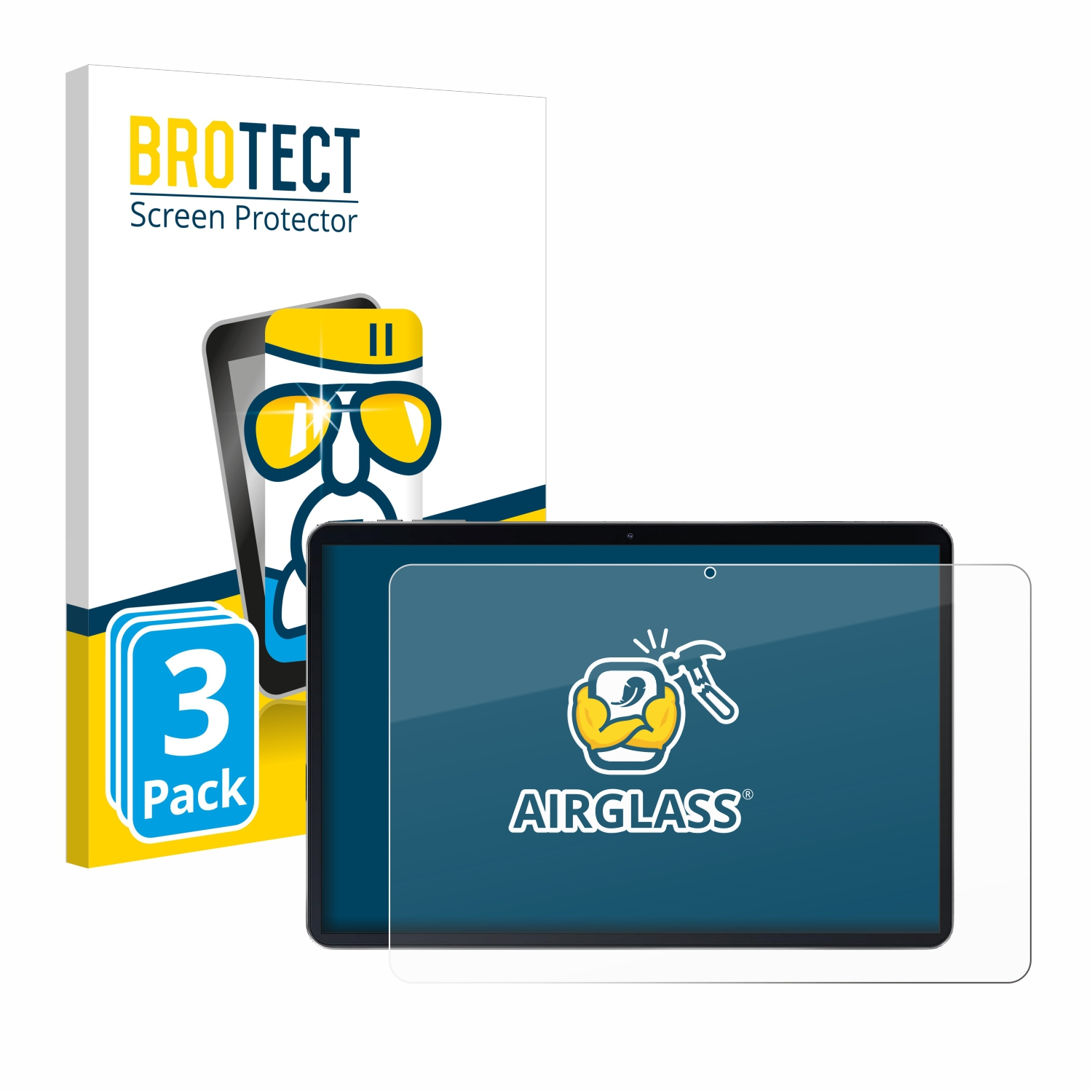Schutzfolie(für Airglass Blackview Pad 60) BROTECT klare Oscal 3x