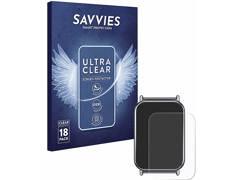 SAVVIES 18x klare Schutzfolie(für Xiaomi Band Mi Pro) 8