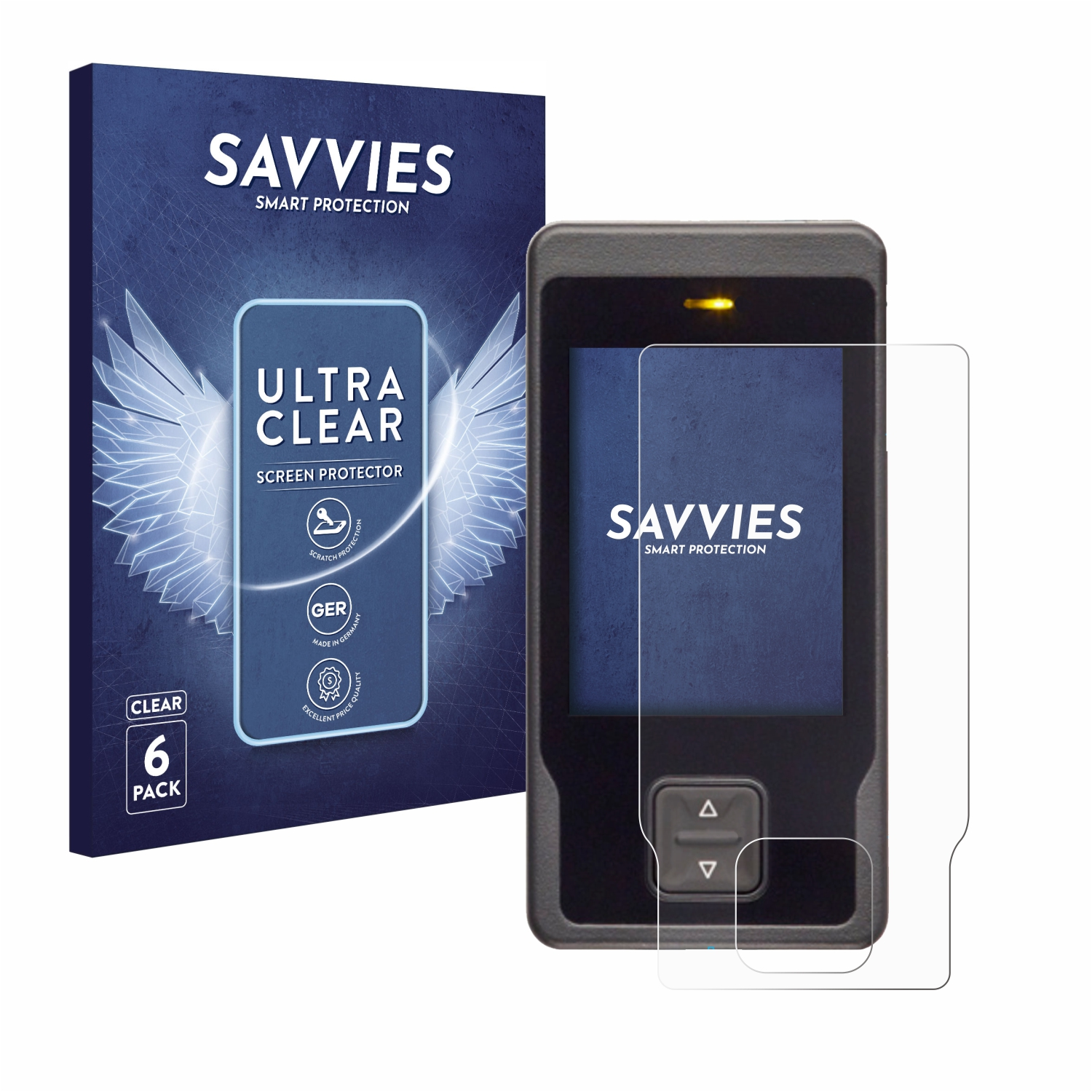 SAVVIES 6x klare Schutzfolie(für Intellis Programmer) Medtronic Therapy