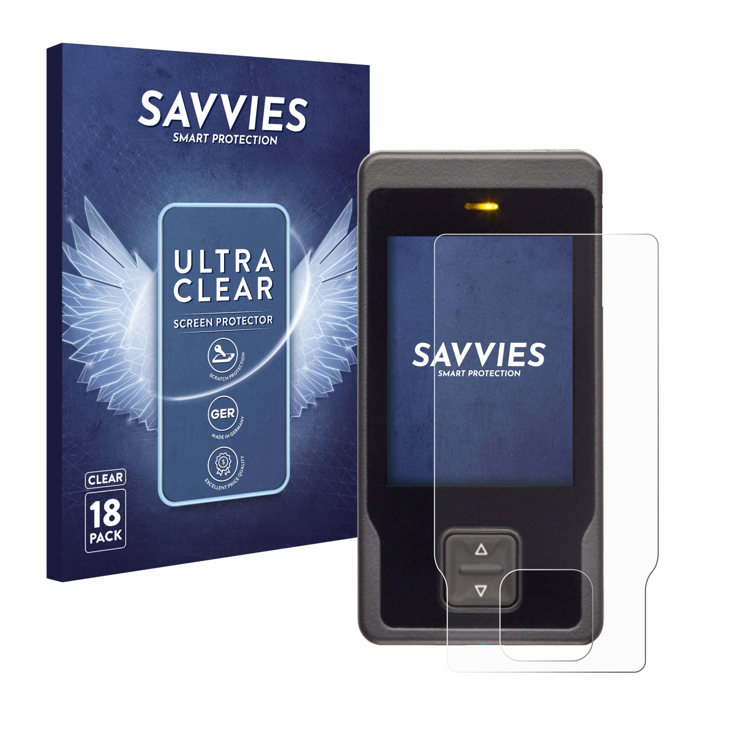SAVVIES 18x klare Schutzfolie(für Medtronic Intellis Therapy Programmer)