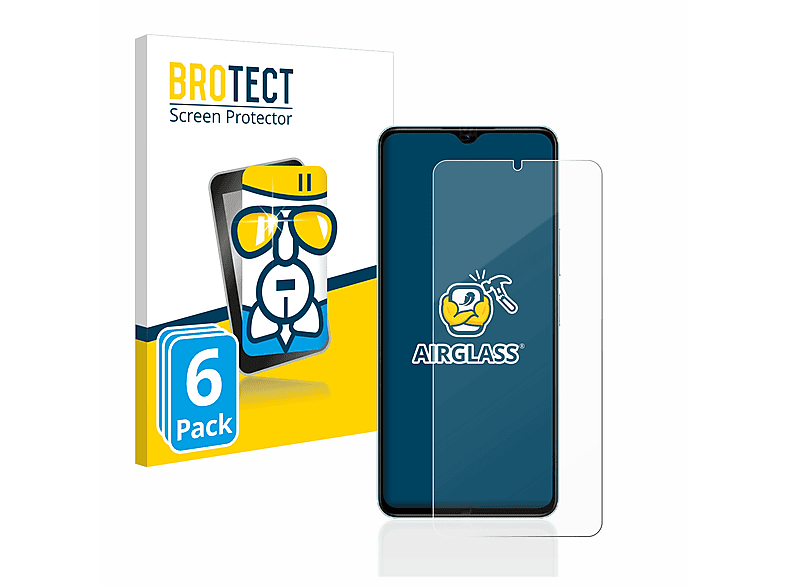 BROTECT 6x Airglass klare Schutzfolie(für Vivo Y35 Plus)