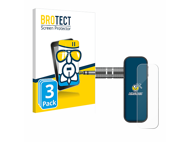 BROTECT 3x Airglass klare Schutzfolie(für MP MPAD PCASE C28 Wireless Transmitter Receiver)