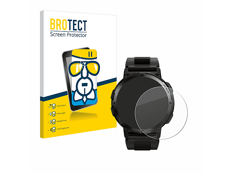 BROTECT Airglass klare Schutzfolie(für Njord Gear Smartwatch) The Mountaineer