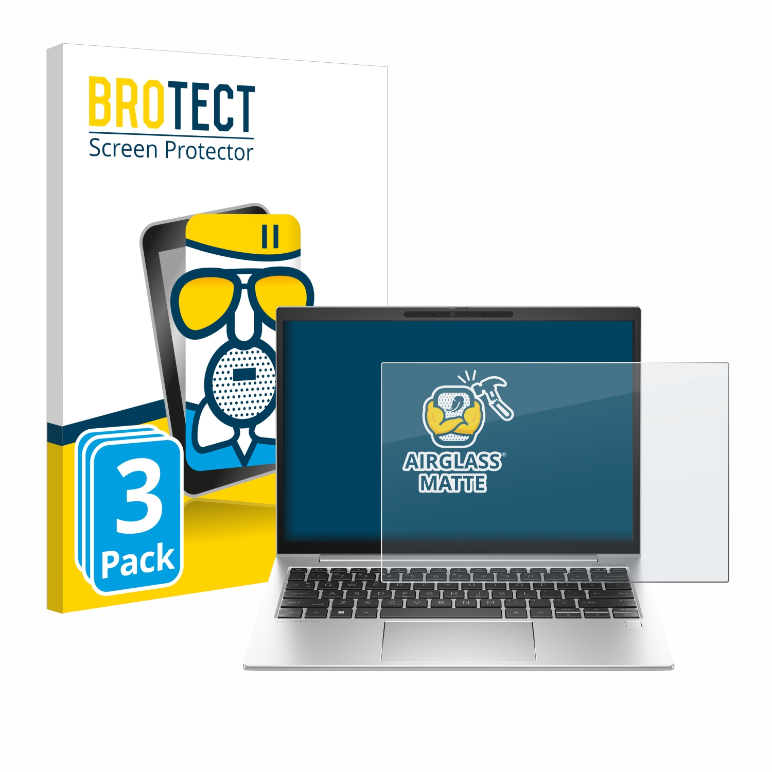 BROTECT 3x Schutzfolie(für matte Airglass EliteBook G10) 835 HP