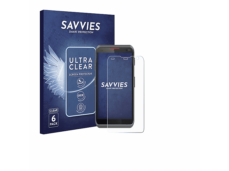 SAVVIES 6x klare Schutzfolie(für Honeywell ScanPal EDA57)