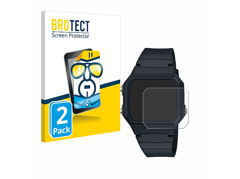 W-217H-1AVCF) Casio klare BROTECT 2x Schutzfolie(für