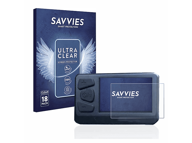 SAVVIES 18x klare Schutzfolie(für Zündapp Z810 LCD Display)