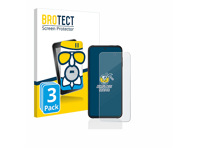 BROTECT 3x Airglass Galaxy Pro 2) Schutzfolie(für Xcover matte Samsung