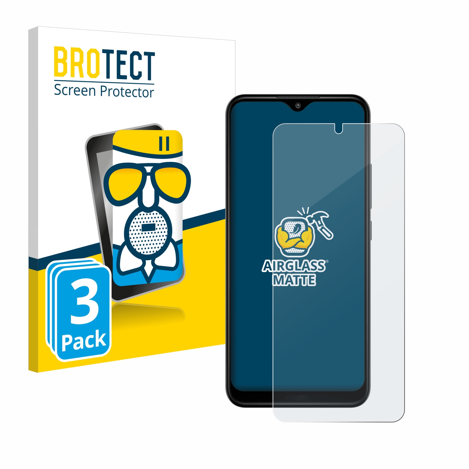 BROTECT 3x Airglass matte Schutzfolie(für Nokia C210)