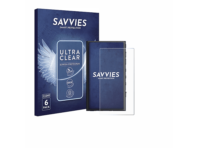 SAVVIES 6x klare Sony Schutzfolie(für A300 Walkman)