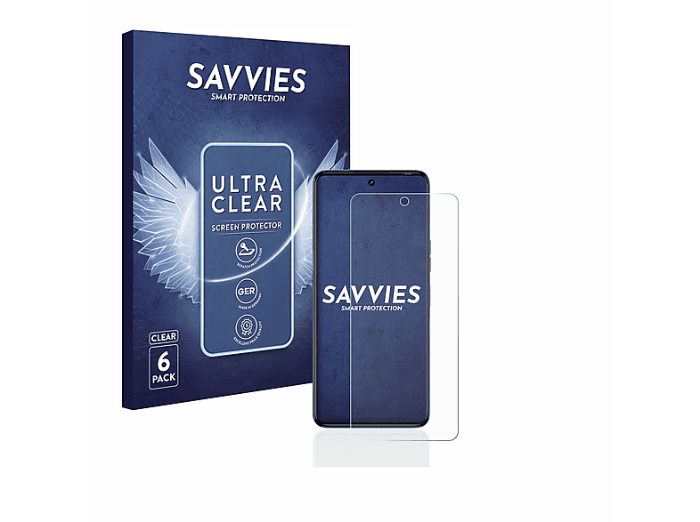 SAVVIES 6x klare Schutzfolie(für Tecno Camon 20) | Displayschutzfolien & Gläser