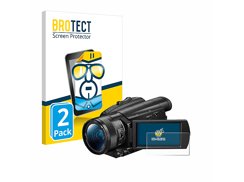 2x FDR-AX700) klare Schutzfolie(für BROTECT Sony