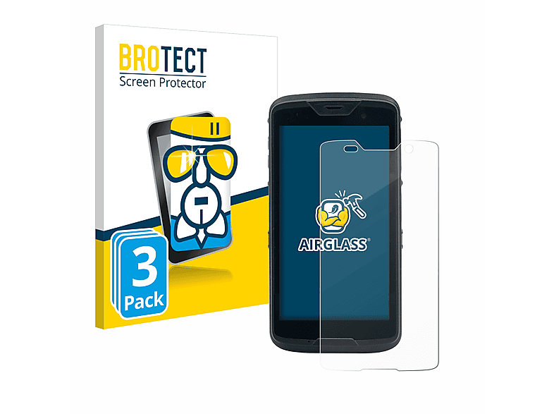 BROTECT 3x Airglass klare Schutzfolie(für Unitech EA 520)