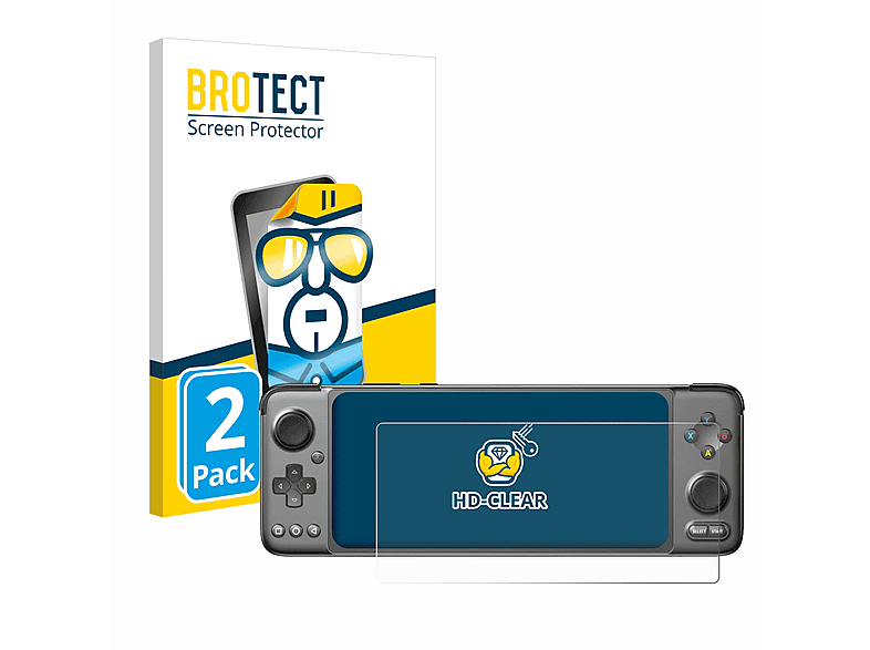 BROTECT 2x klare Schutzfolie(für GPD XP Android Gaming Handheld)
