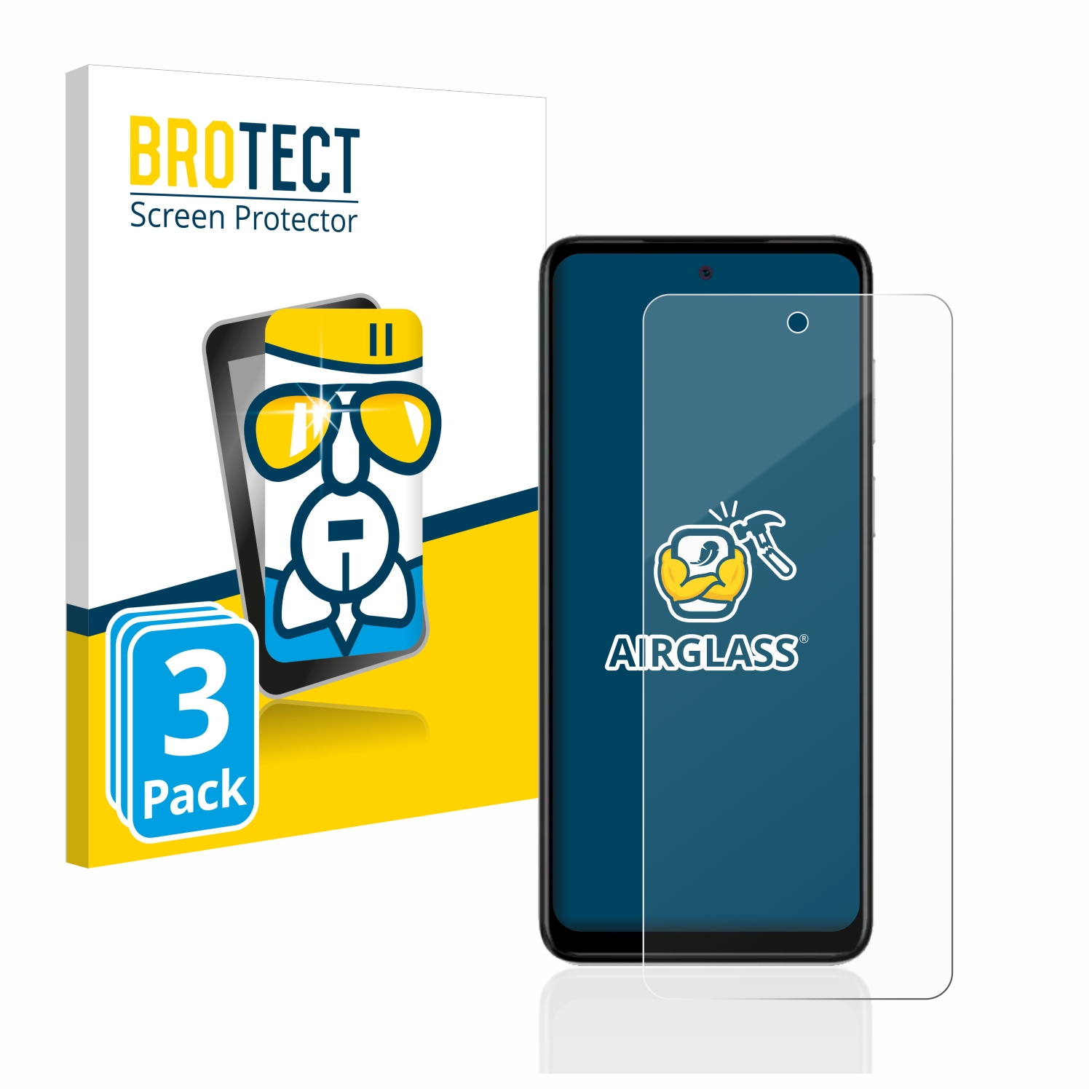 BROTECT 3x Airglass Moto klare Motorola Schutzfolie(für G (2023))