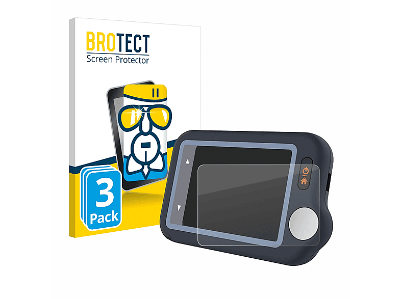 BROTECT 3x Airglass Pulsebit EX Wellue klare EKG) Schutzfolie(für