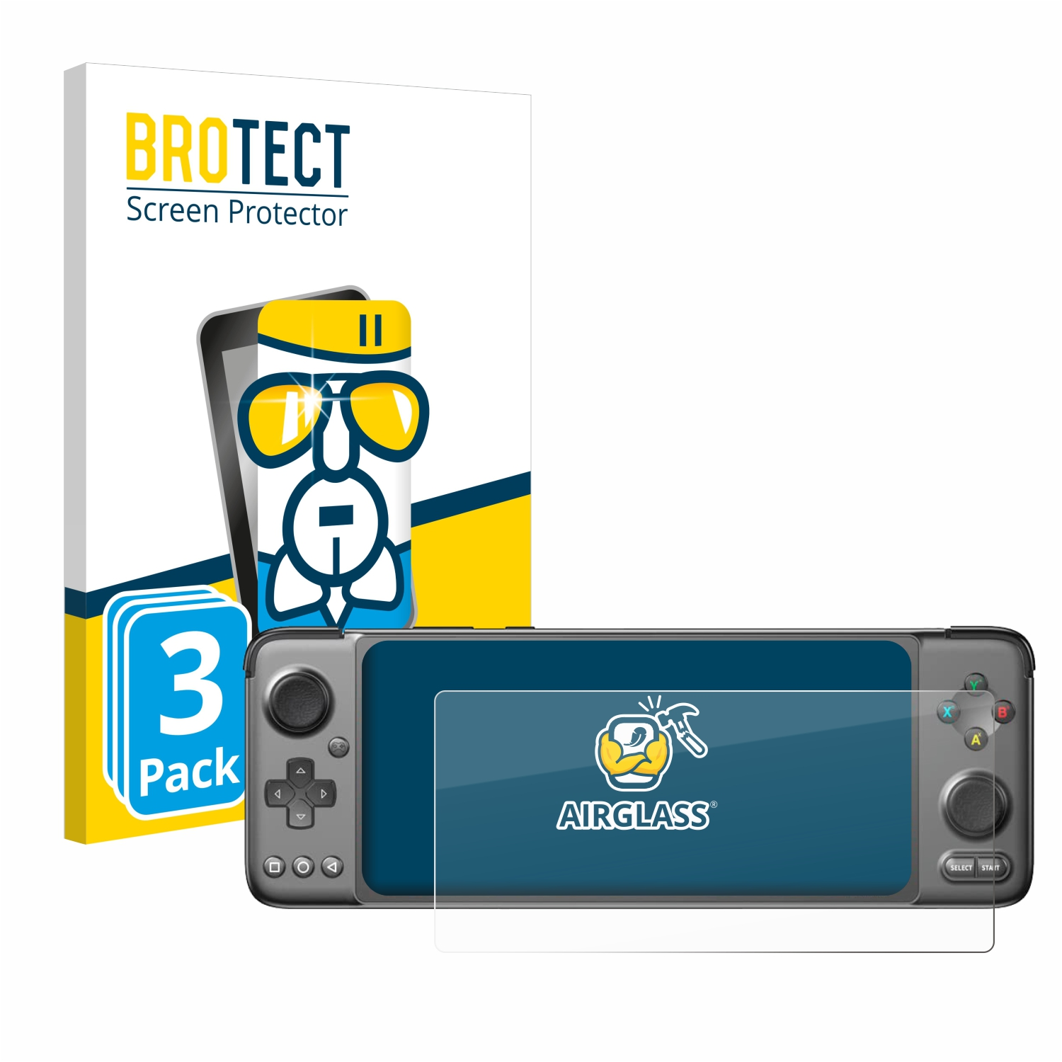 BROTECT 3x GPD klare Schutzfolie(für Android XP Gaming Airglass Handheld)