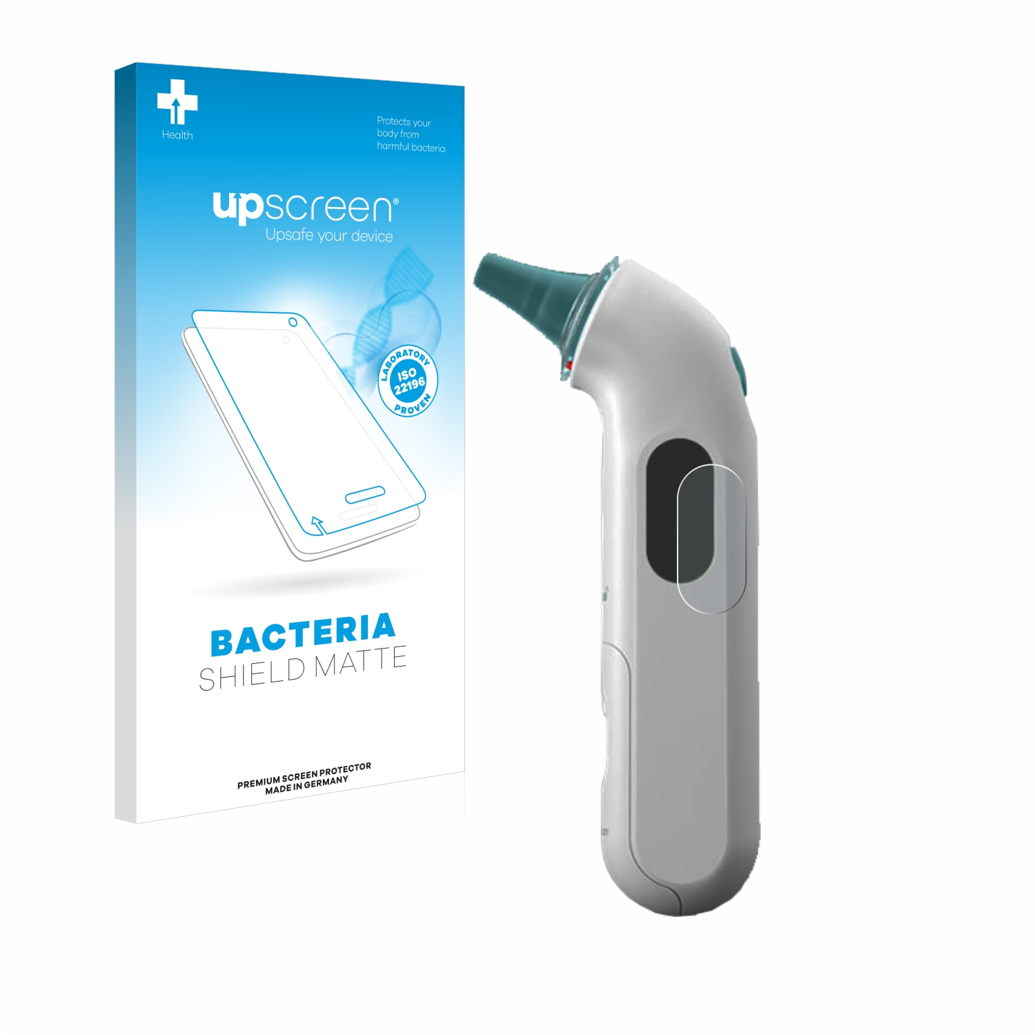 UPSCREEN matte Braun 3) ThermoScan entspiegelt Schutzfolie(für antibakteriell