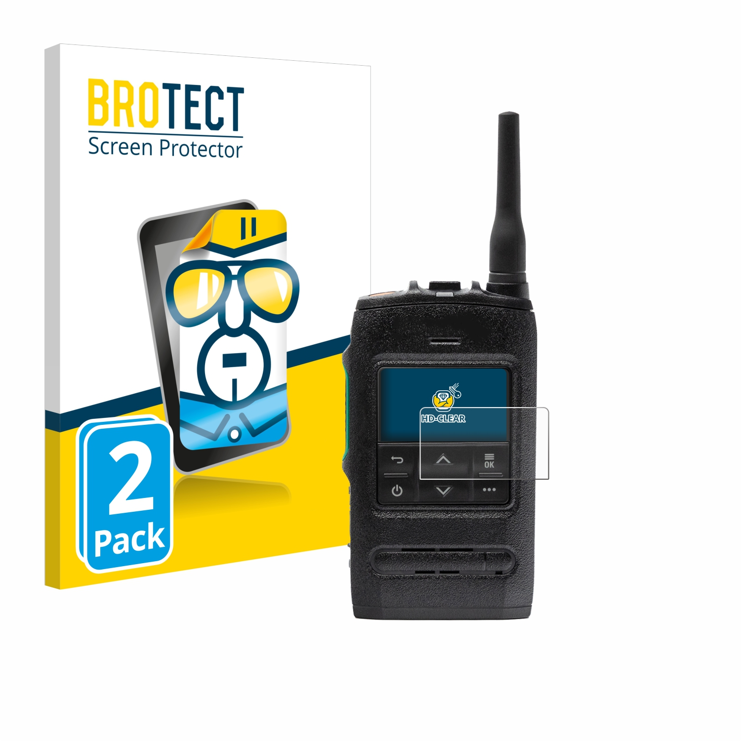 BROTECT 2x klare Schutzfolie(für Motorola Tetra Compact Radio) ST7500