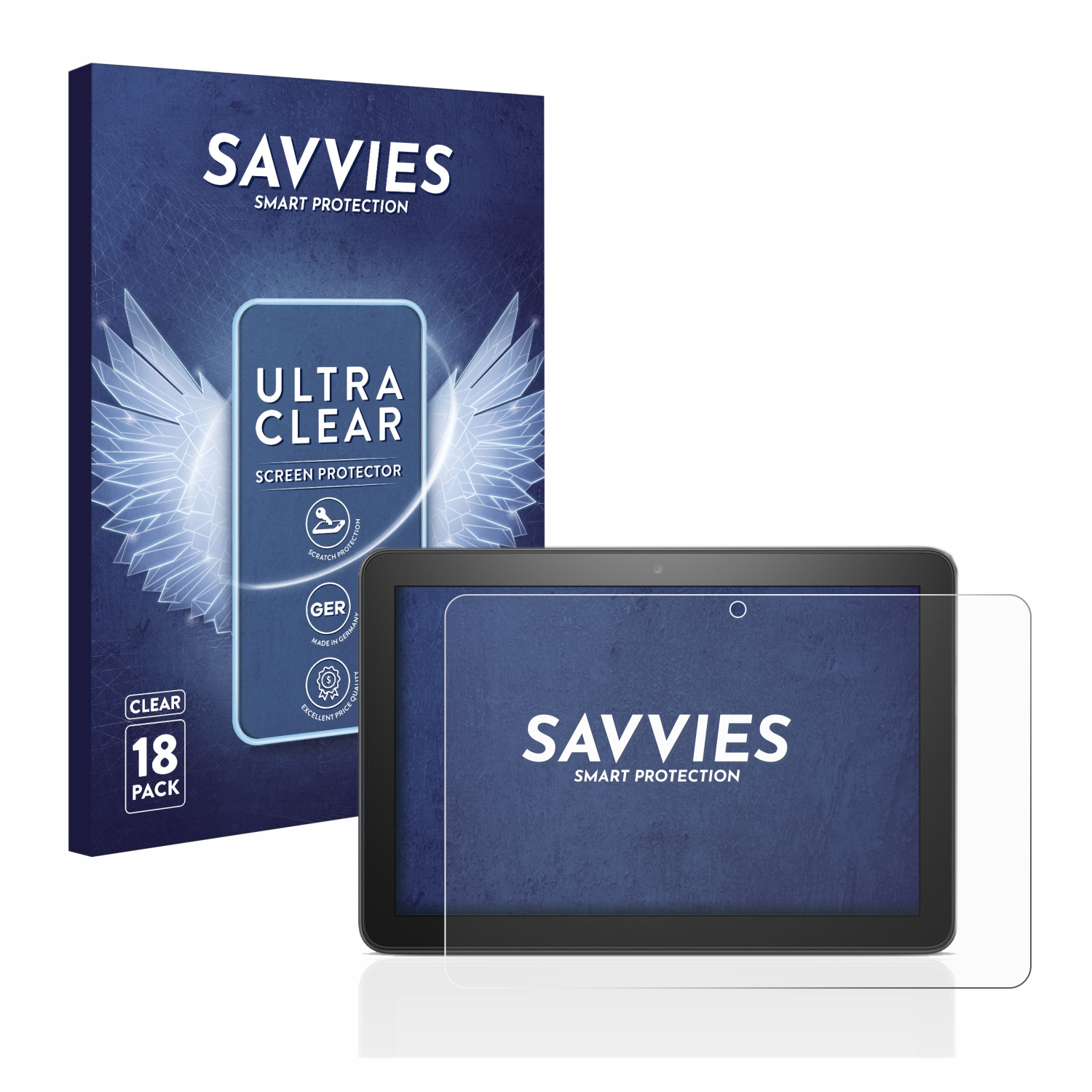 SAVVIES 18x klare Schutzfolie(für 8 Amazon 2020 (10. Fire Gen.)) HD