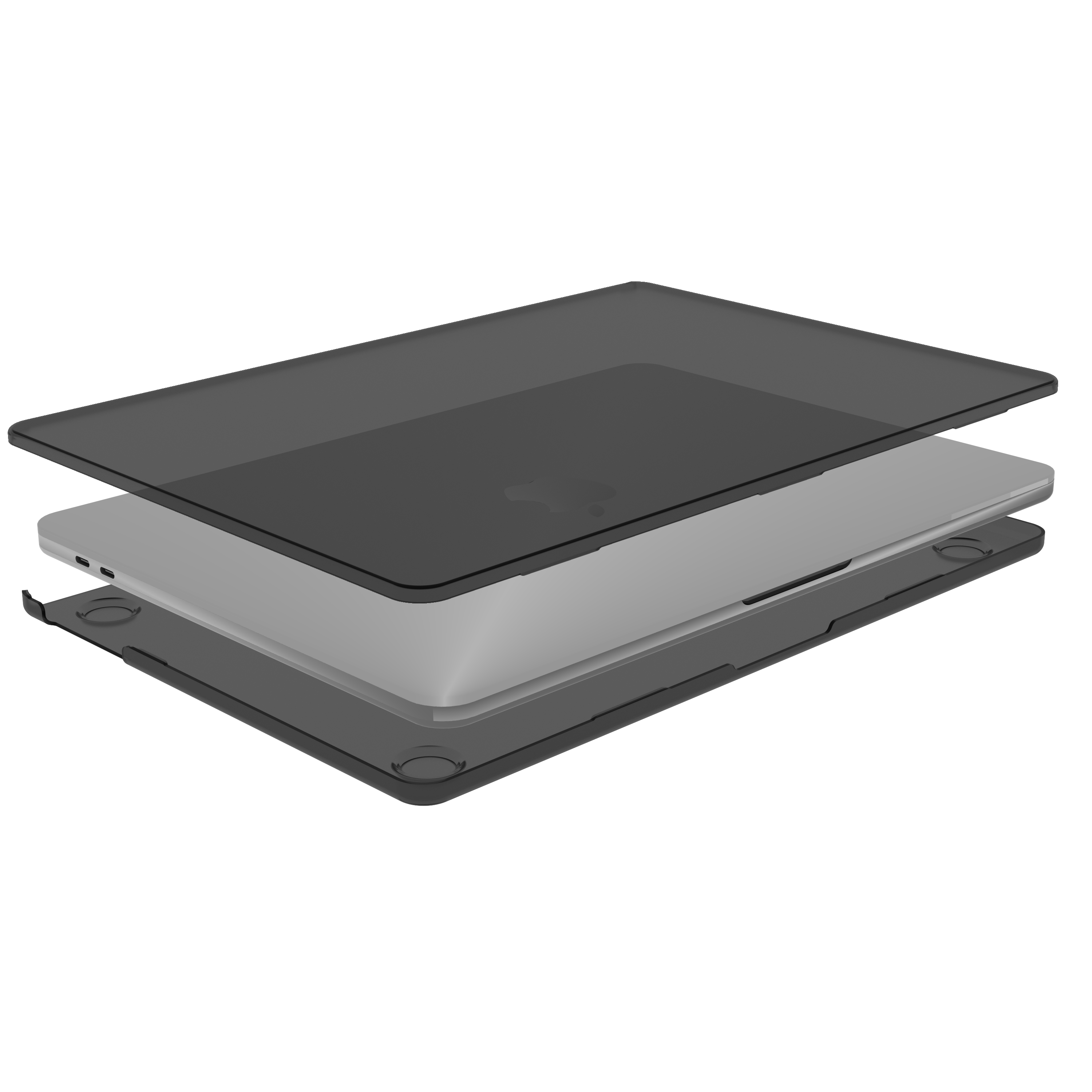 CASE-MATE Snap-On Laptophülle Grau/Transparent Bumper für Apple Kunststoff