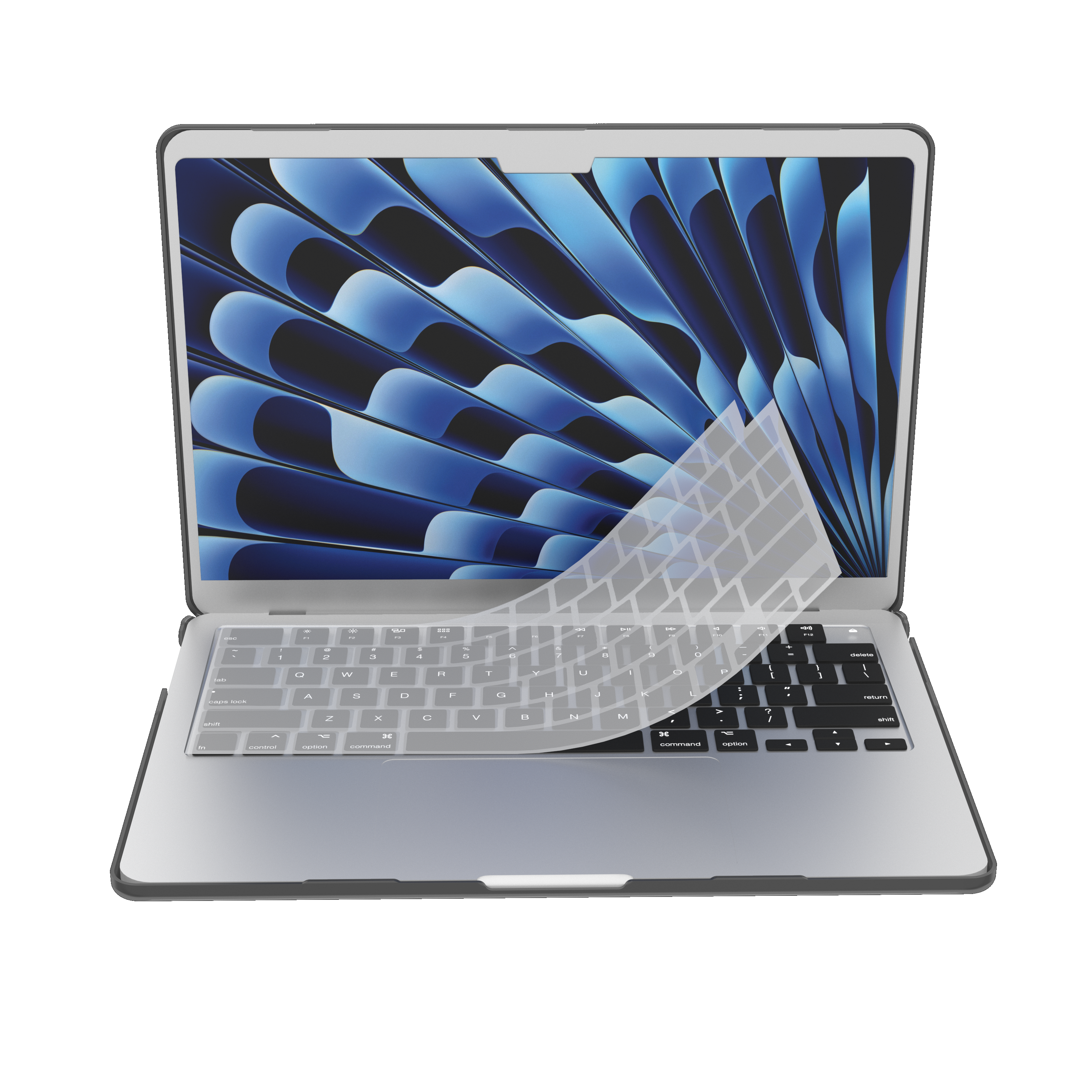 CASE-MATE Snap-On Laptophülle Bumper Grau/Transparent Kunststoff, für Apple