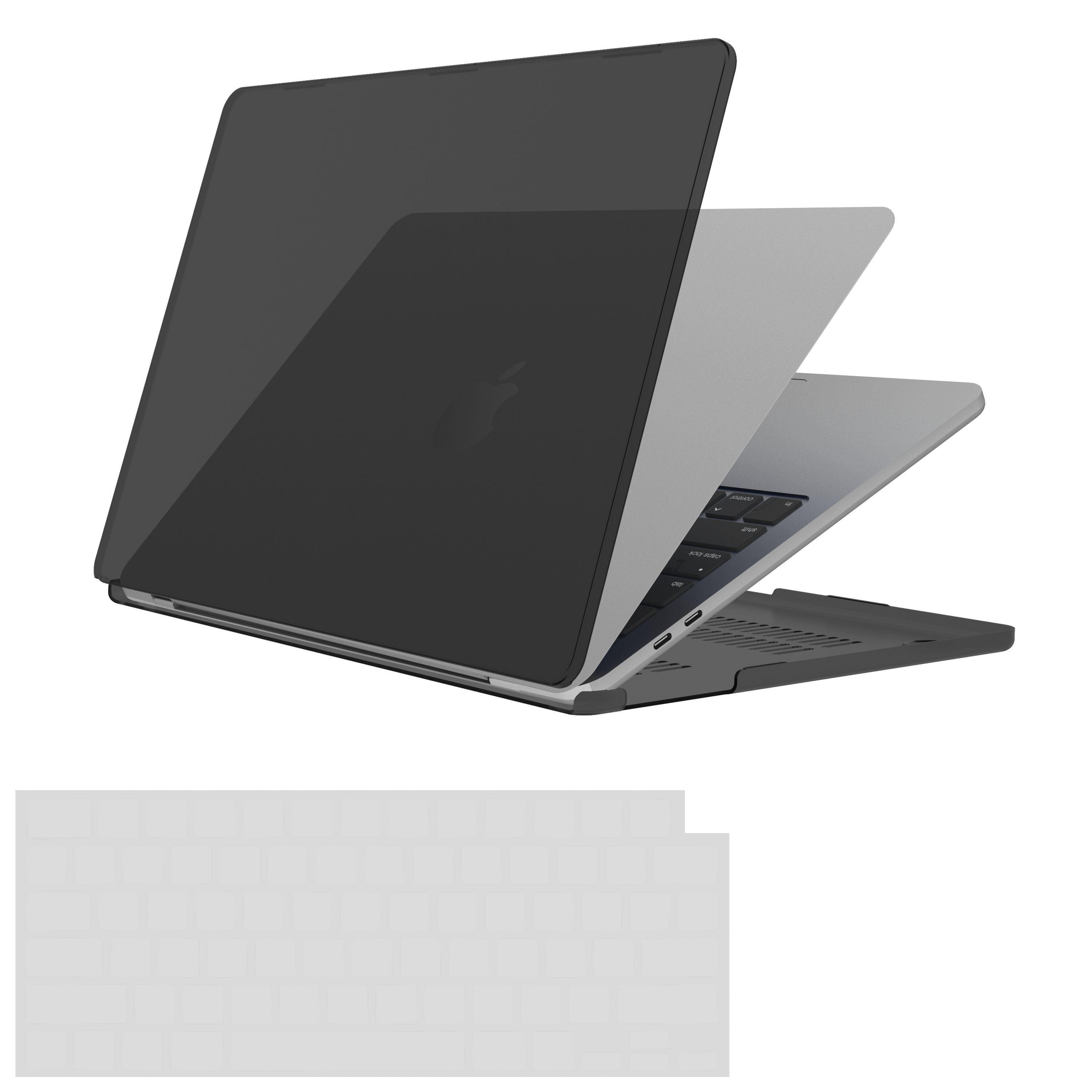 CASE-MATE Snap-On Laptophülle Bumper Grau/Transparent Kunststoff, für Apple