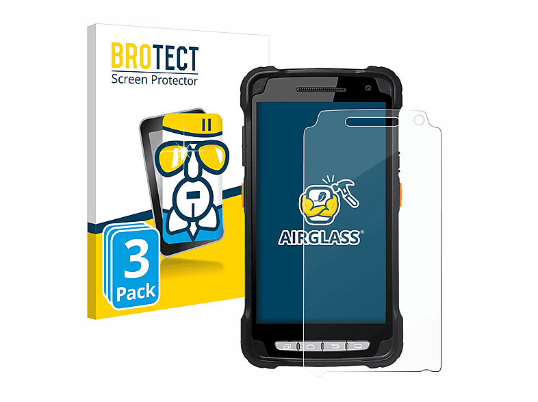 BROTECT 3x Airglass klare Schutzfolie(für Mobile Point PM90)