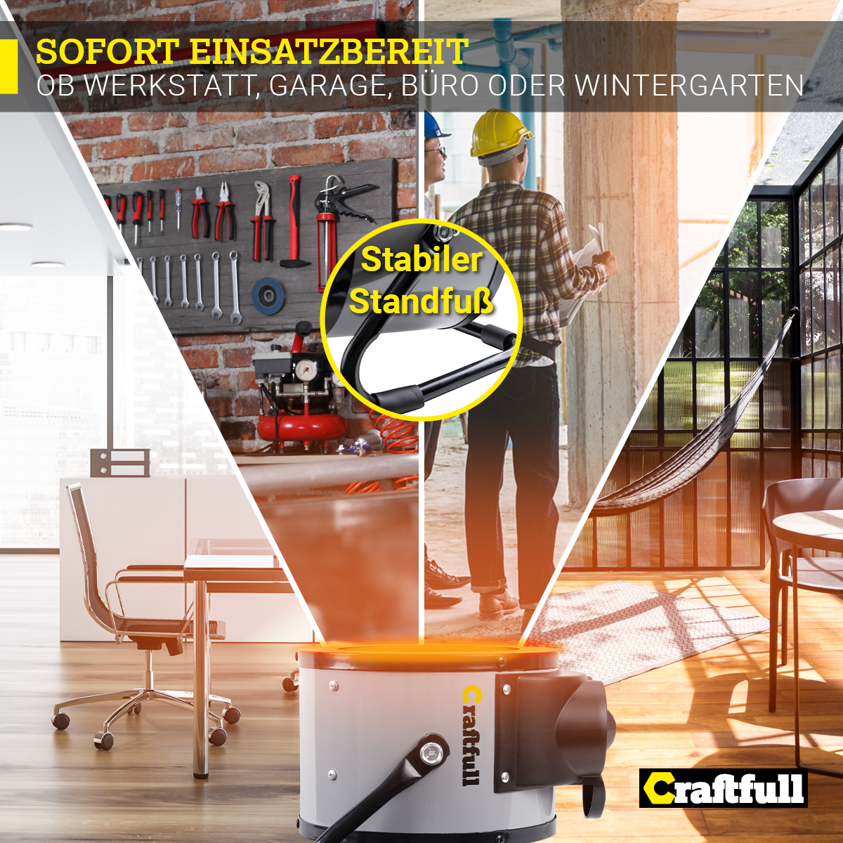 CRAFTFULL HL1000 Heizlüfter (2000 Watt)