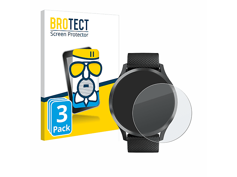 BROTECT 3x Airglass matte Schutzfolie(für Garmin vivomove HR)