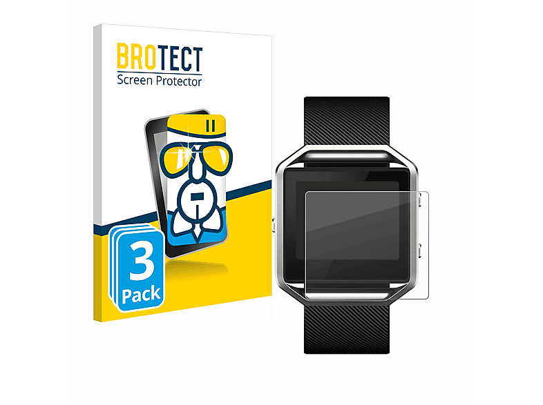 BROTECT 3x Airglass klare Schutzfolie(für Fitbit Blaze)