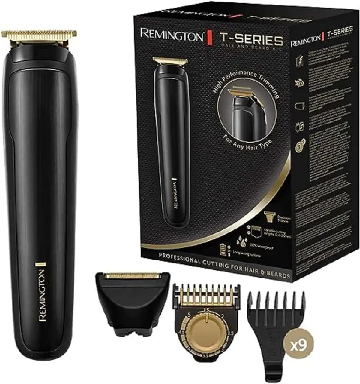 Afeitadora REMINGTON MB7050, h, Cuchilla premium de 38 mm en forma de T  para el cabello y la barba, tiempo de funcionamiento de hasta horas,