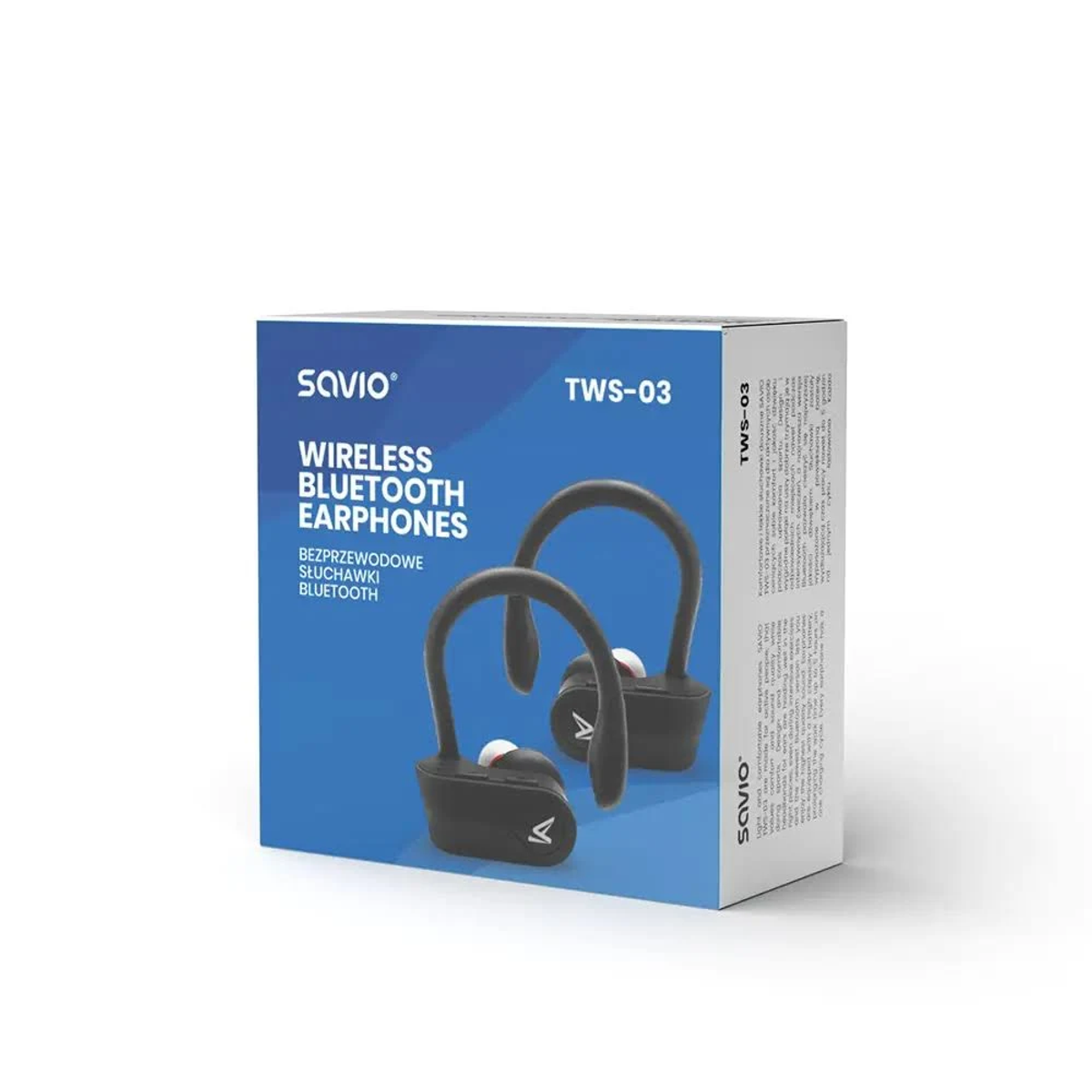 SAVIO Schwarz Bluetooth In-ear 5901986045502, Kopfhörer