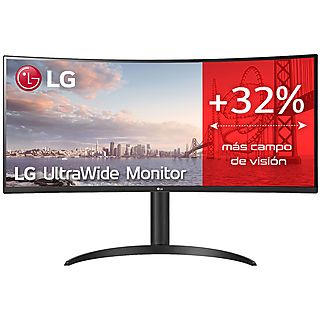 Monitor - LG 34WP75CP-B.AEU, 34 ", QHD, 1 ms, 160 Hz, Negro