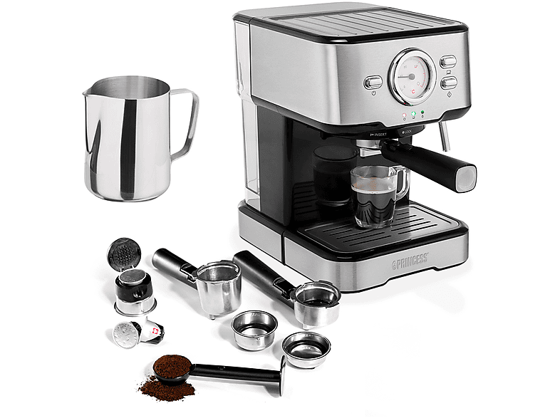 PRINCESS 249S412 Siebträger Schwarz Kaffeemaschine