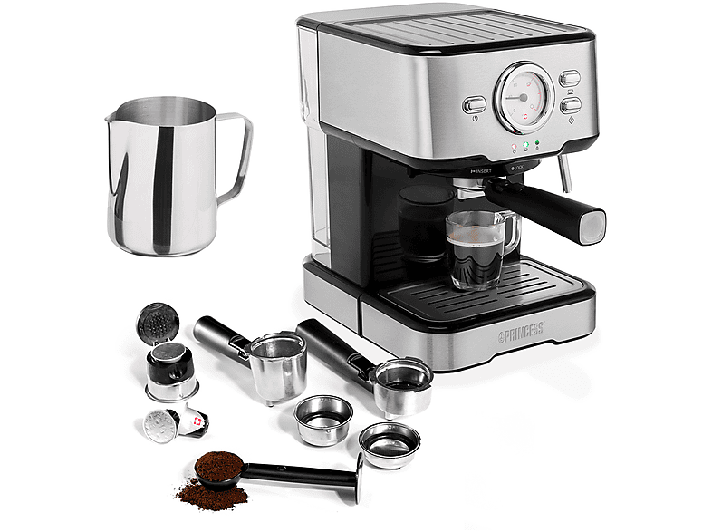 PRINCESS 249S412 Siebträger Kaffeemaschine Schwarz