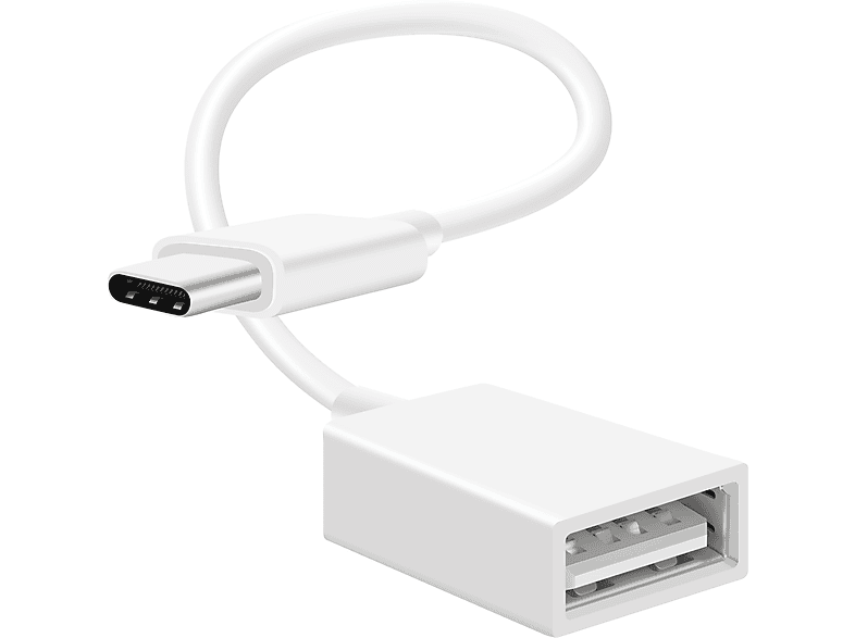 MAX EXCELL USB-C auf USB OTG-Adapter OTG Kabeladapter Universal, Weiß