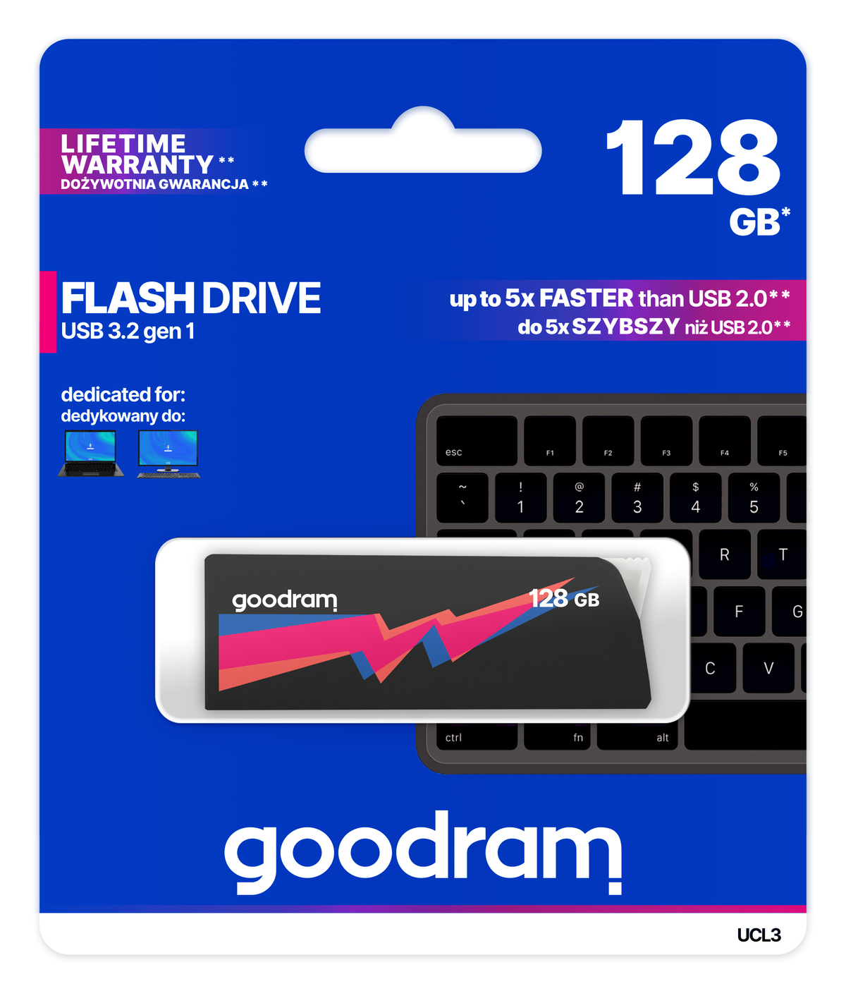 GOODRAM UCL3-1280K0R11 USB-Flash-Laufwerk (Schwarz, 32 GB)