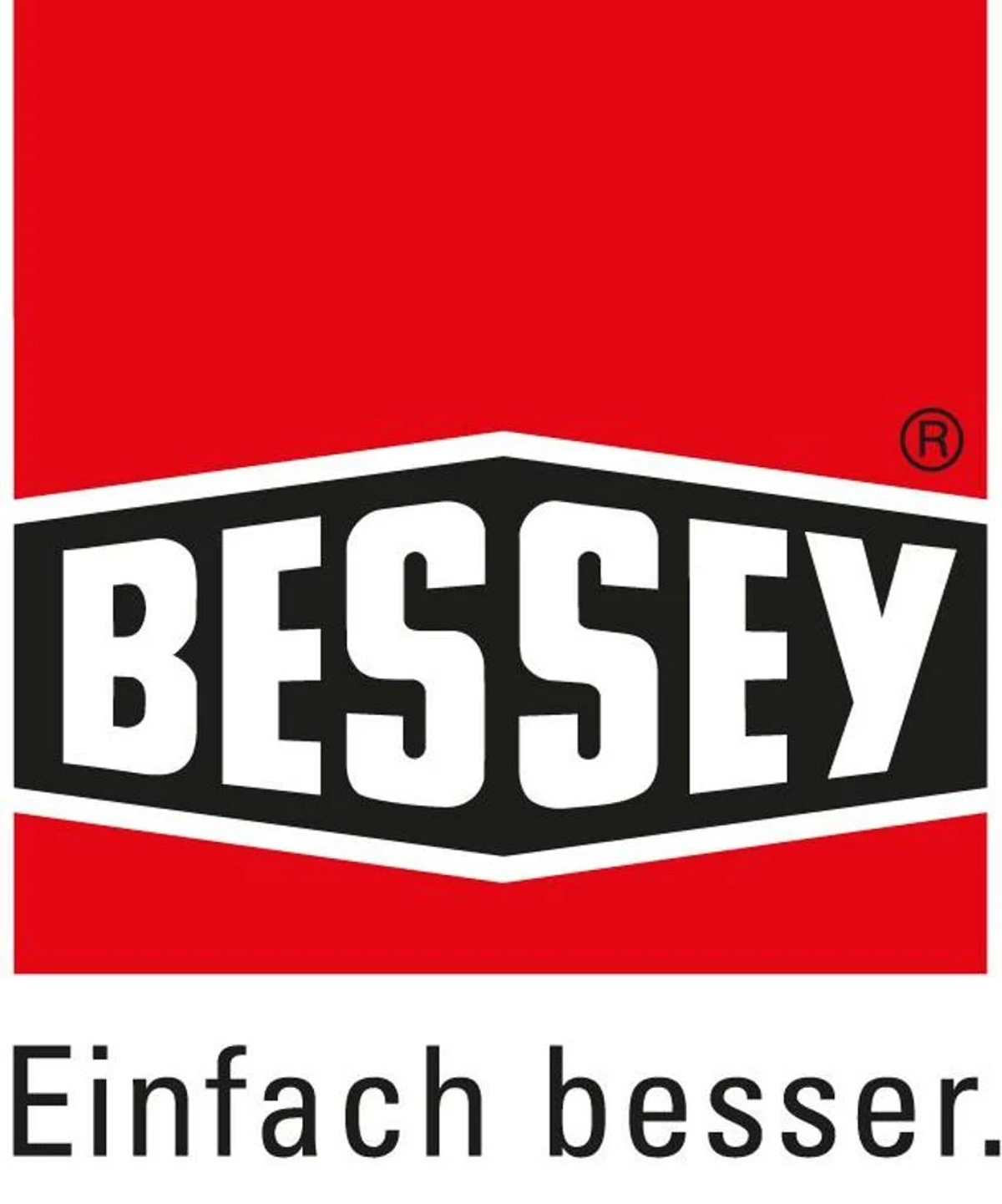 Das BESSEY-Logo auf rotem Hintergrund mit dem Text 'Einfach besser.' darunter.