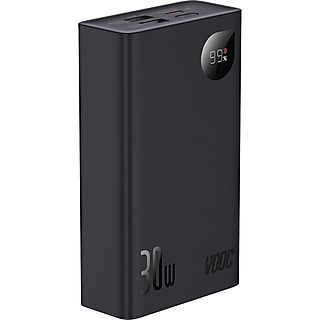 Powerbank - BASEUS Adaman2 30W 20000 mAh, 20000 mAh, 2 x USB-A, 1 x USB Type-C, Negro