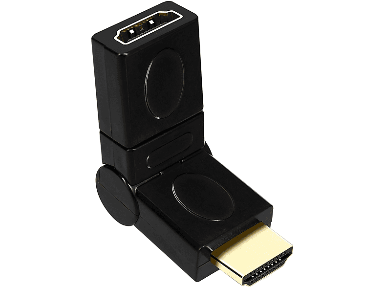 MAX EXCELL HDMI Adapter Abgewinkelt Videoadapter Schwarz Universal