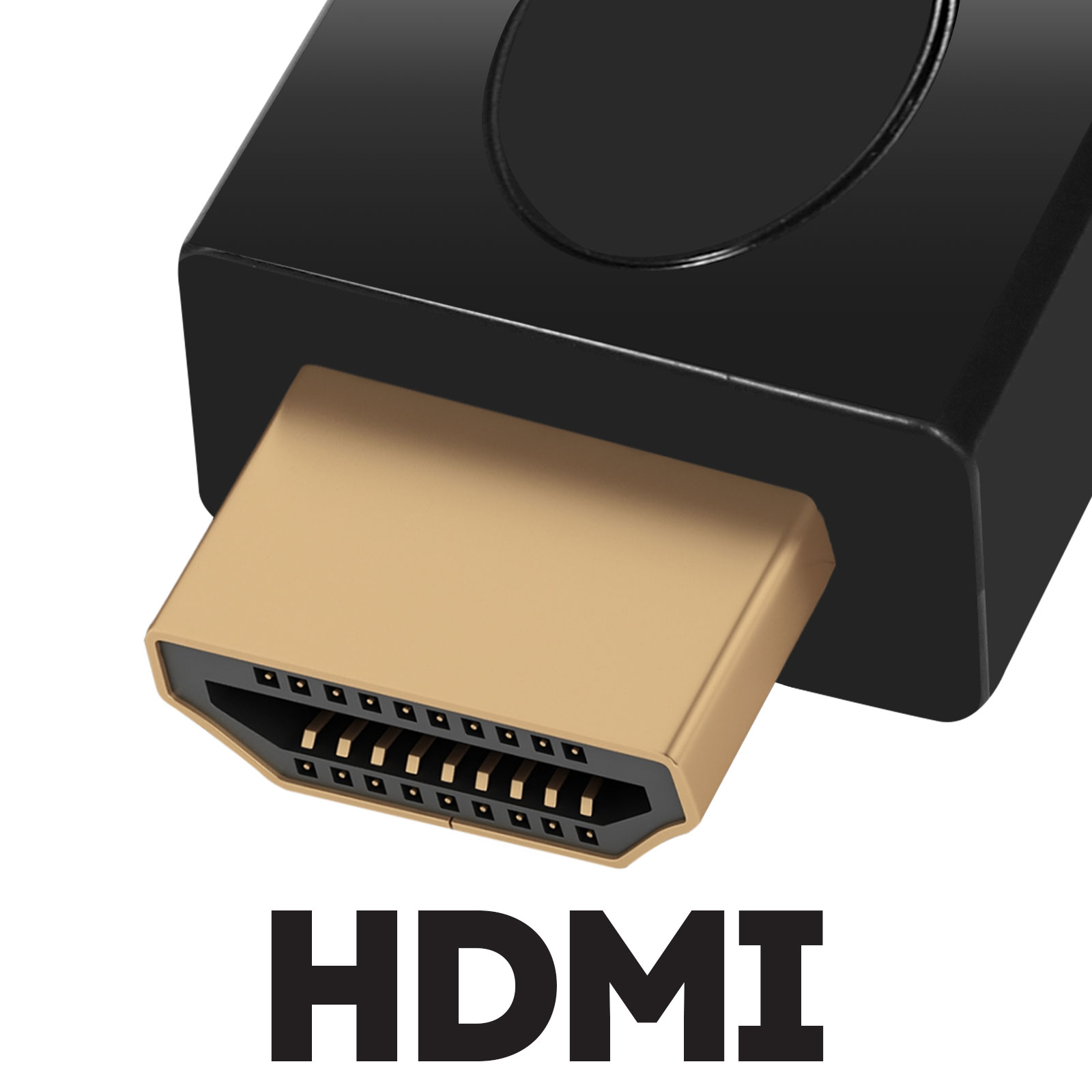 Abgewinkelt HDMI MAX Videoadapter Universal, EXCELL Schwarz Adapter