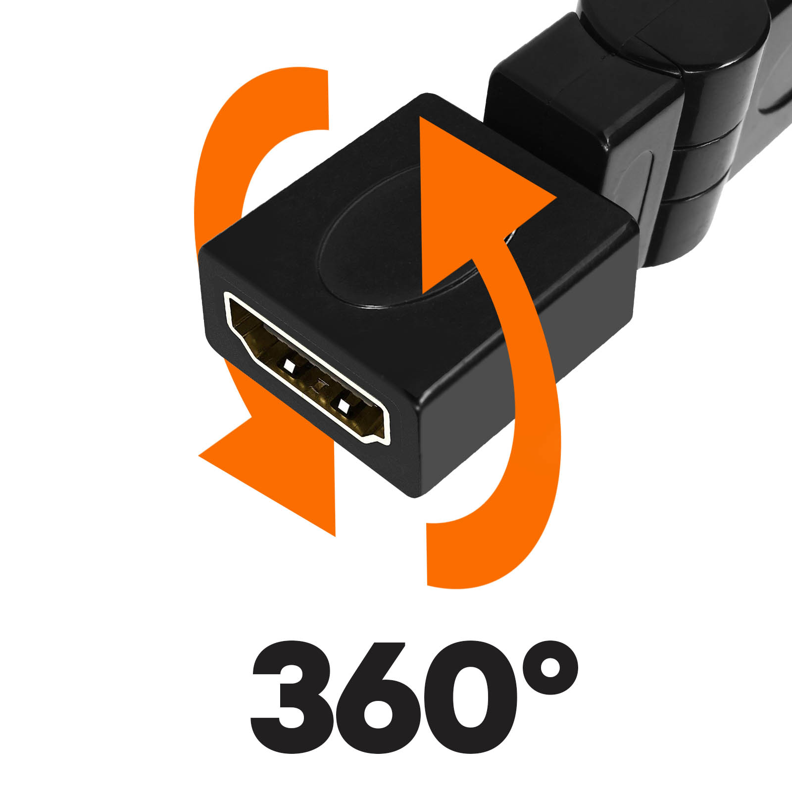 Videoadapter HDMI Abgewinkelt MAX Universal, Adapter Schwarz EXCELL