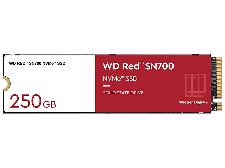 WD WDS250G1R0C RED SN700 SSD NVME 250GB, 250 GB, SSD, intern