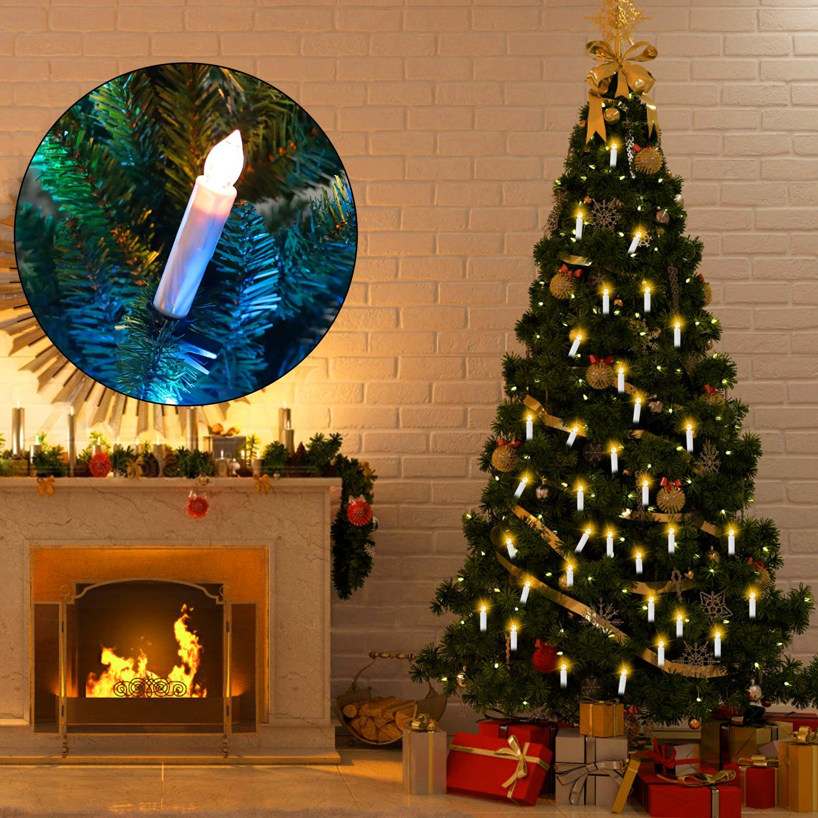 Weihnachtskerzen, Weiß CH030-WE LED-Kerze Weiß LED 30 OZAVO kabellose