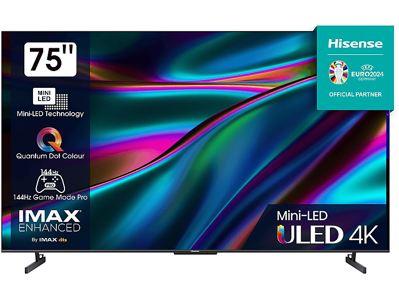 HISENSE 75 U 7 KQ LED TV (Flat, 75 Zoll / 189 cm, UHD 4K, 3D, SMART TV)