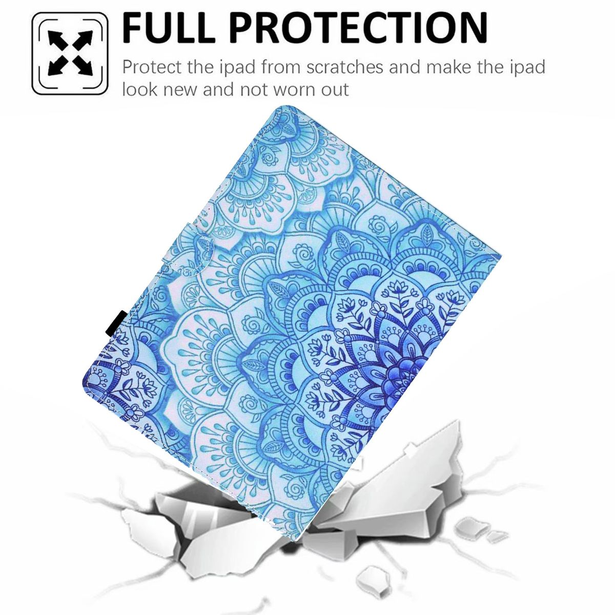 Motiv mit Universelle für Lenovo Kunststoff WIGENTO Tasche Tablethülle Blau Silikon Cover / Kunstleder / Full Kunstleder, Druck
