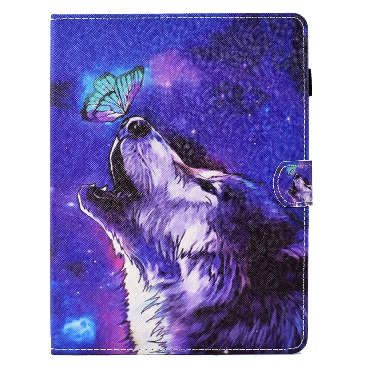 WIGENTO Aufstellbare Kunstleder Motiv Xiaomi mit / Kunststoff Druck Universelle Cover Full für Silikon Lila / Tasche Tablethülle Kunstleder