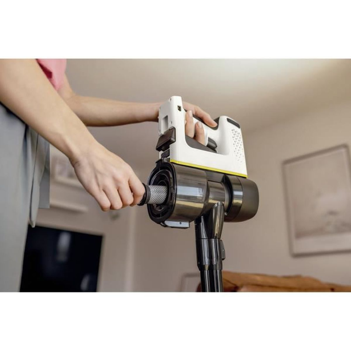 KARCHER VC 4 Pet maximale Gelb) 21,6 und Cordless Staubsauger, Volt, MyHome Leistung: Schwarz