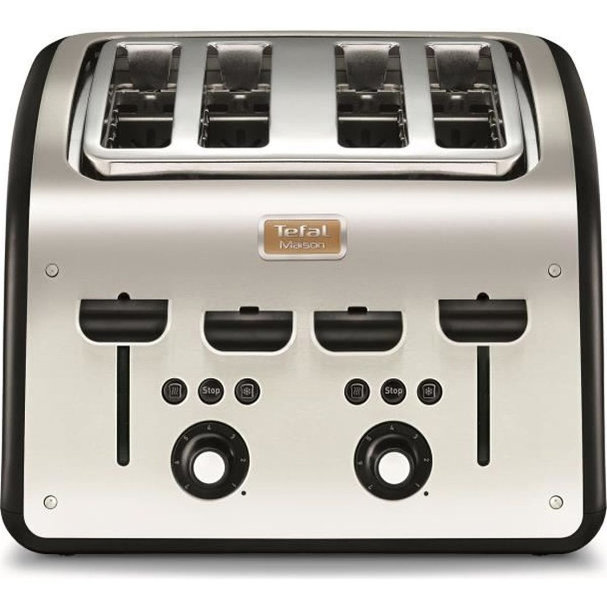 (1700 TT770811 Watt, und 4) Schwarz Grau Schlitze: Toaster TEFAL